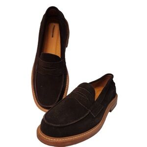 Express Men’s Genuine Suede Brown Loafer Dress Shoes Size 9